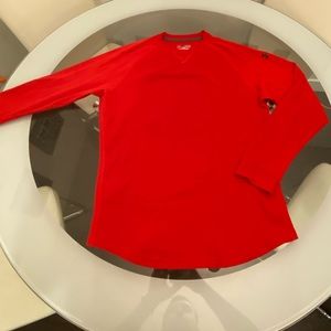 Red Under Armour Waffle sleeve shirt
